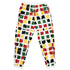 Scribble Patch Color White Unisex Track Pants